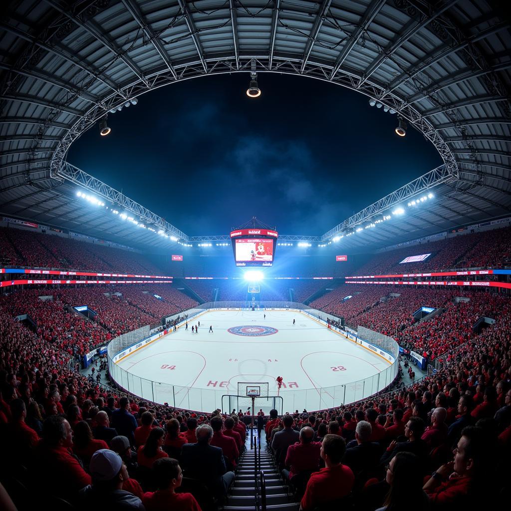 Không khí sôi động trên sân Ekaterinburg Arena