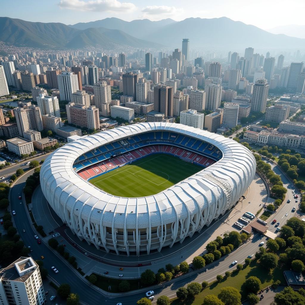 Estadio Cap nhìn từ trên cao