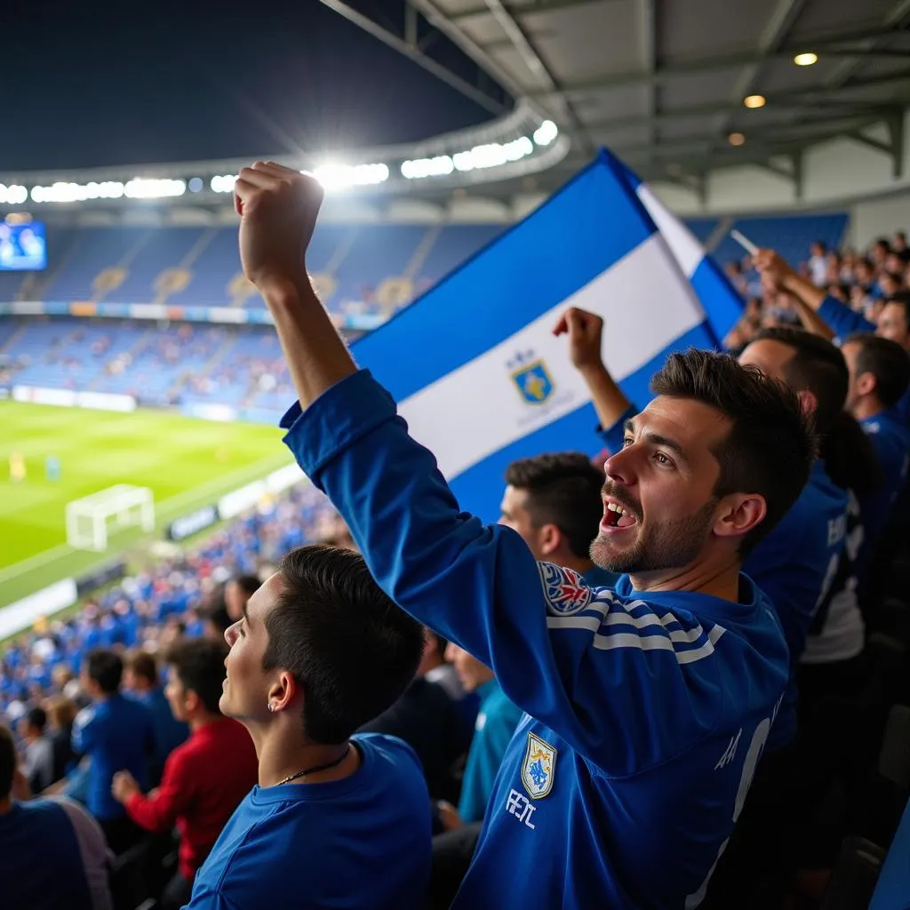 Estadio El Teniente fans cheering