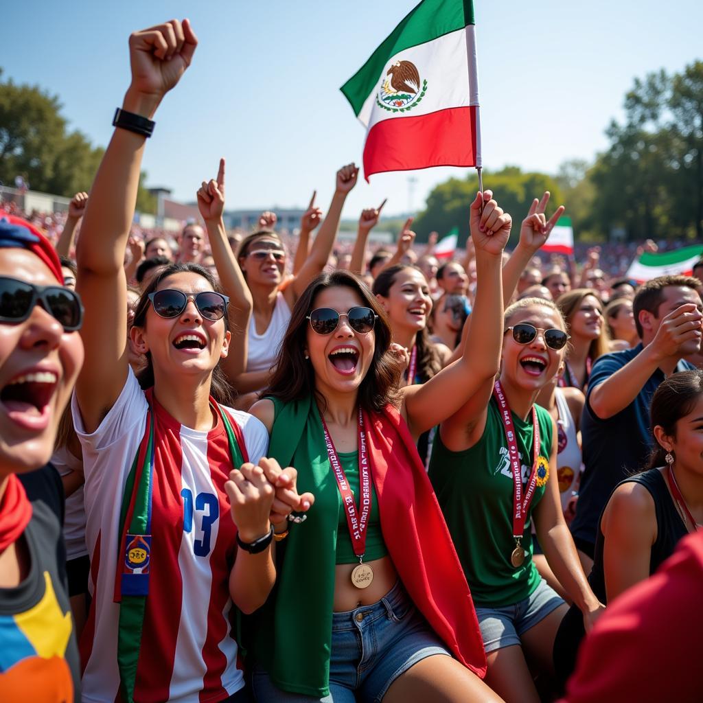 Passionate Football Fans in Mazatlán