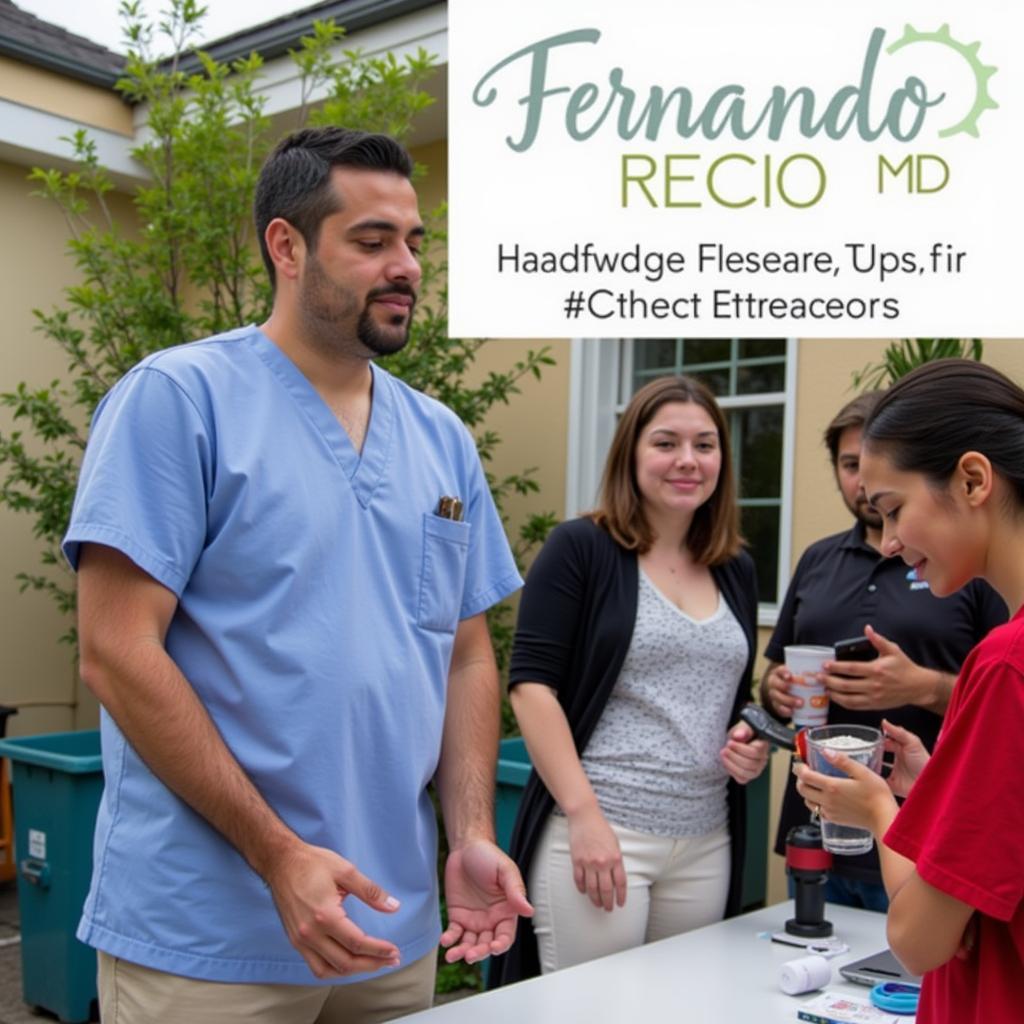 Fernando Recio MD volunteering in a medical outreach program.