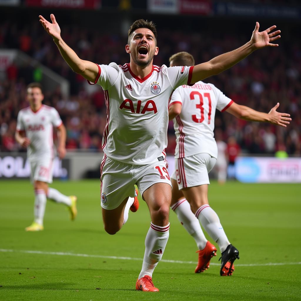 Filip Stanković celebrating a goal