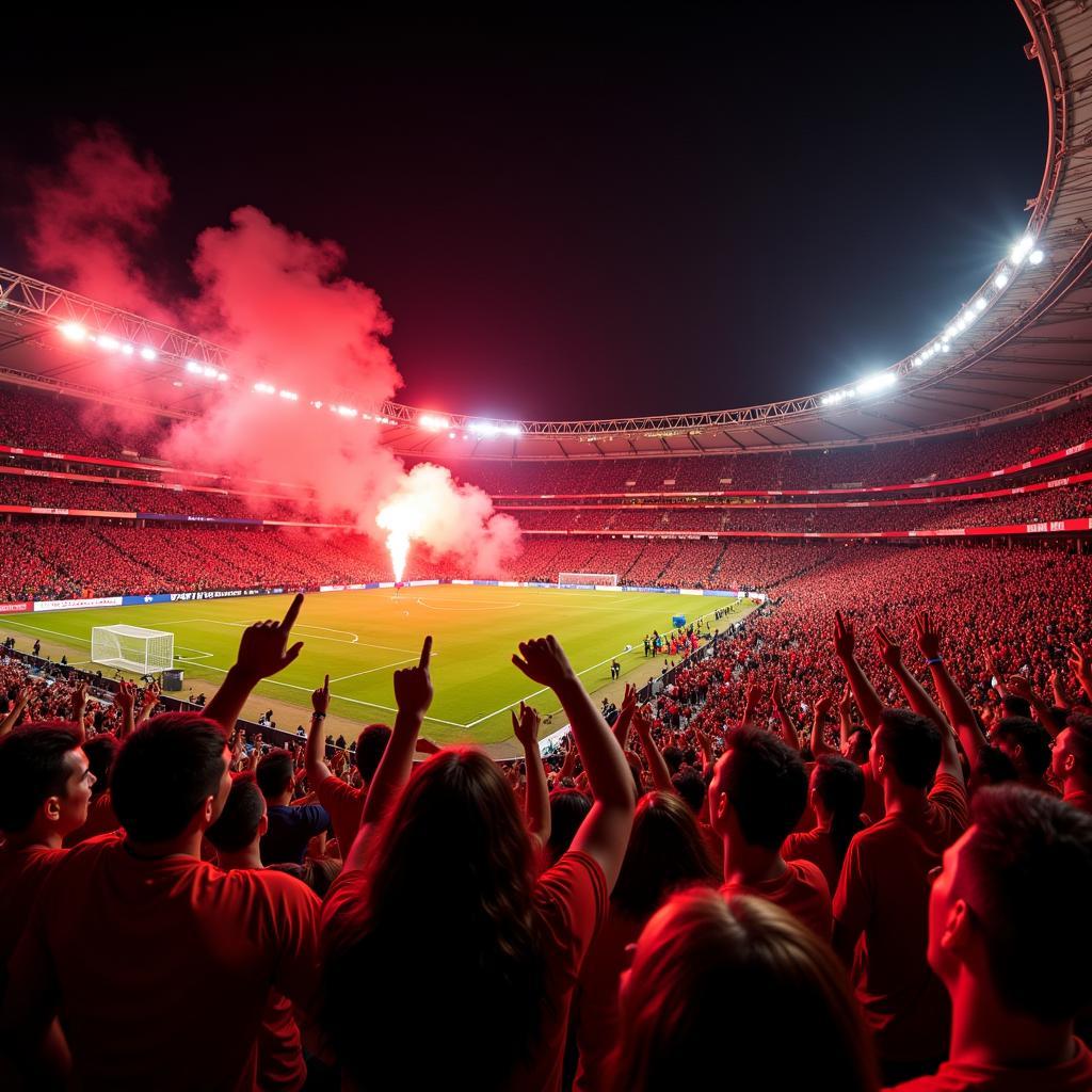 Flamengo fans celebrating a victory