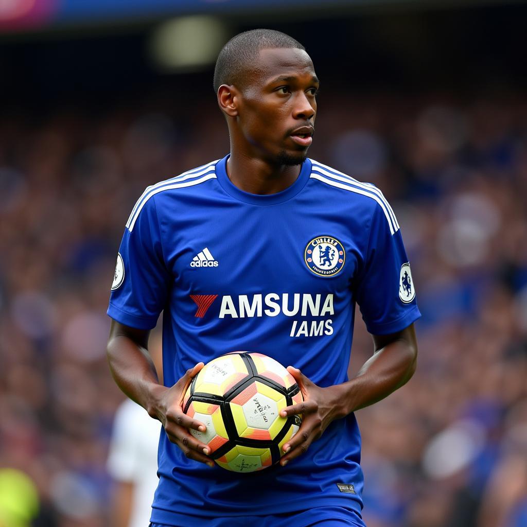 Florent Malouda trong màu áo Chelsea