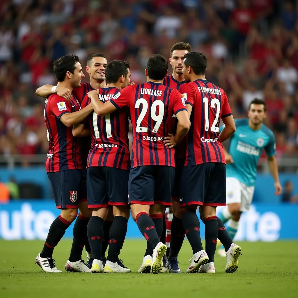 Fluminense Players Celebrating Victory