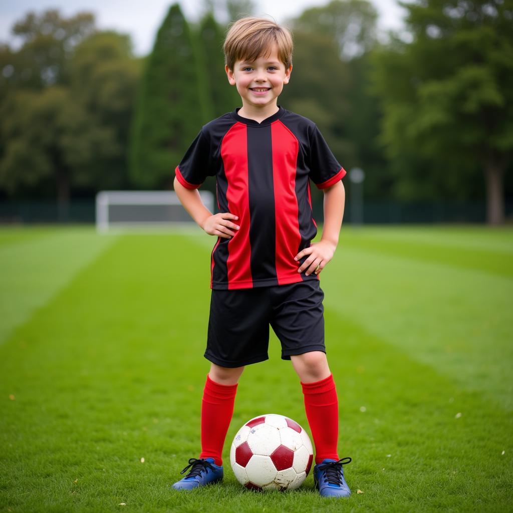 Francesco Camarda in AC Milan jersey