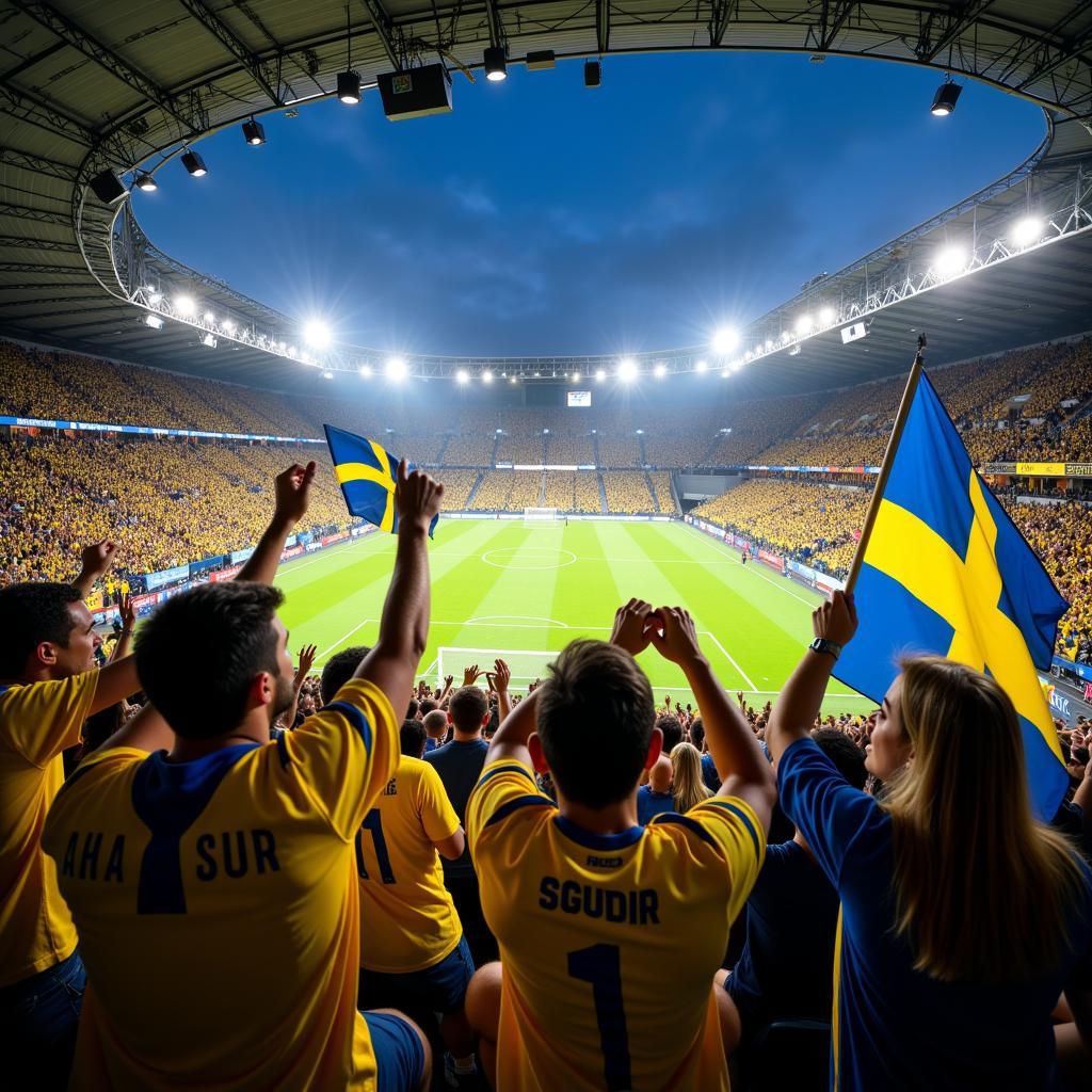 Friends Arena Fans Celebrating