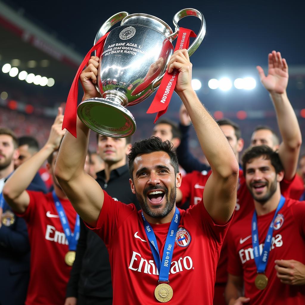 Gattuso nâng cao chiếc cup Champions League