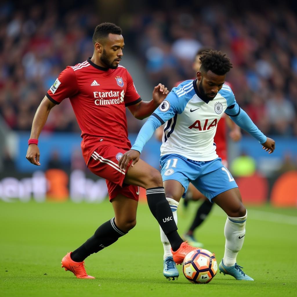 Georges Kévin Nkoudou thể hiện kỹ thuật cá nhân