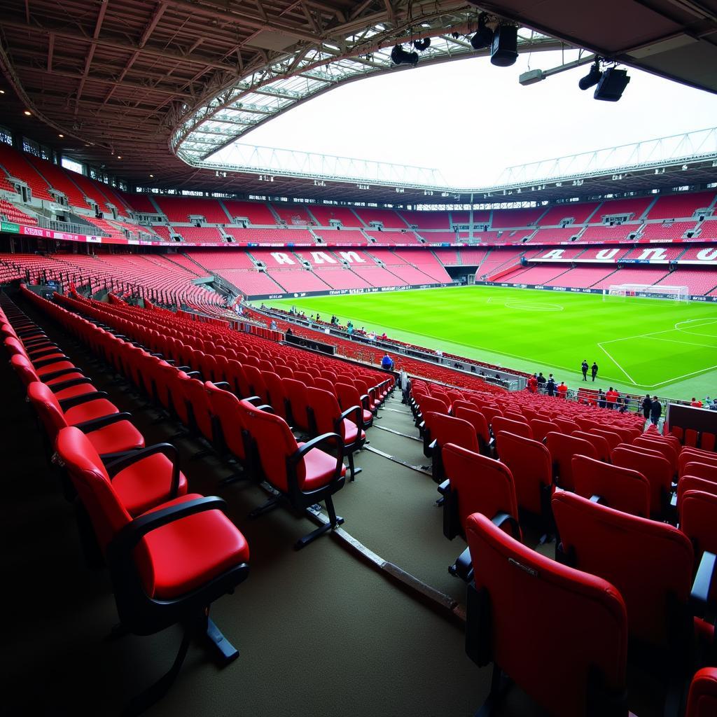 Comfortable seating at Kazan Arena