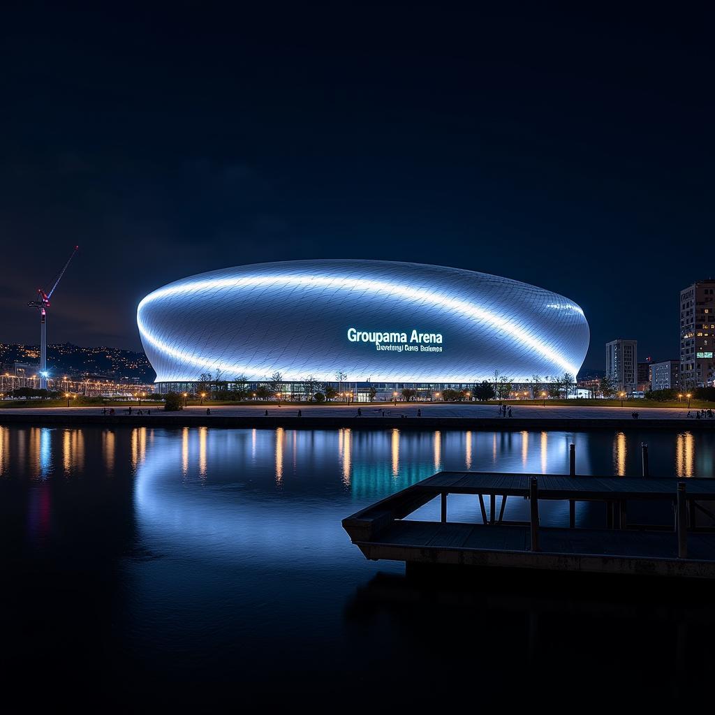 Toàn cảnh Groupama Arena Budapest rực rỡ ánh đèn