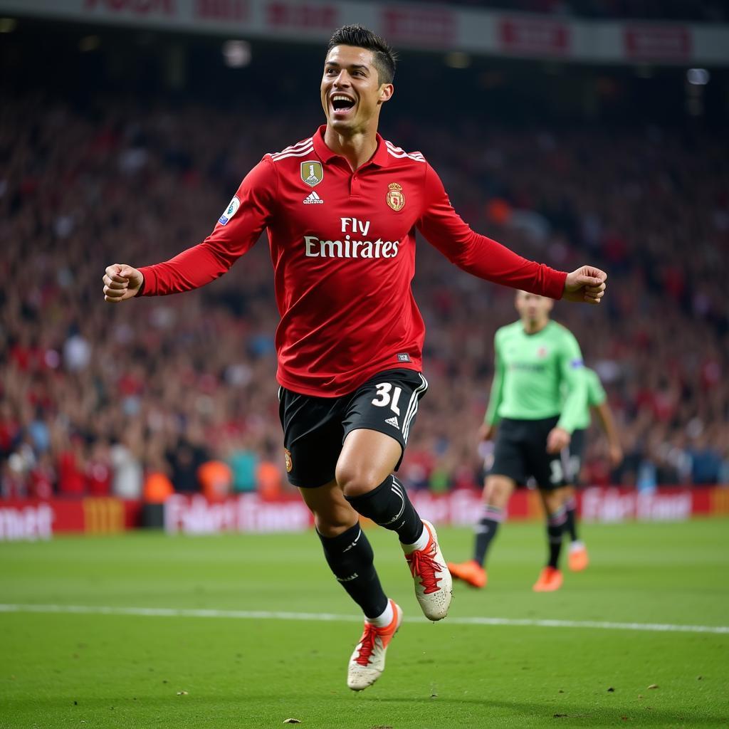 Cristiano Ronaldo ăn mừng bàn thắng