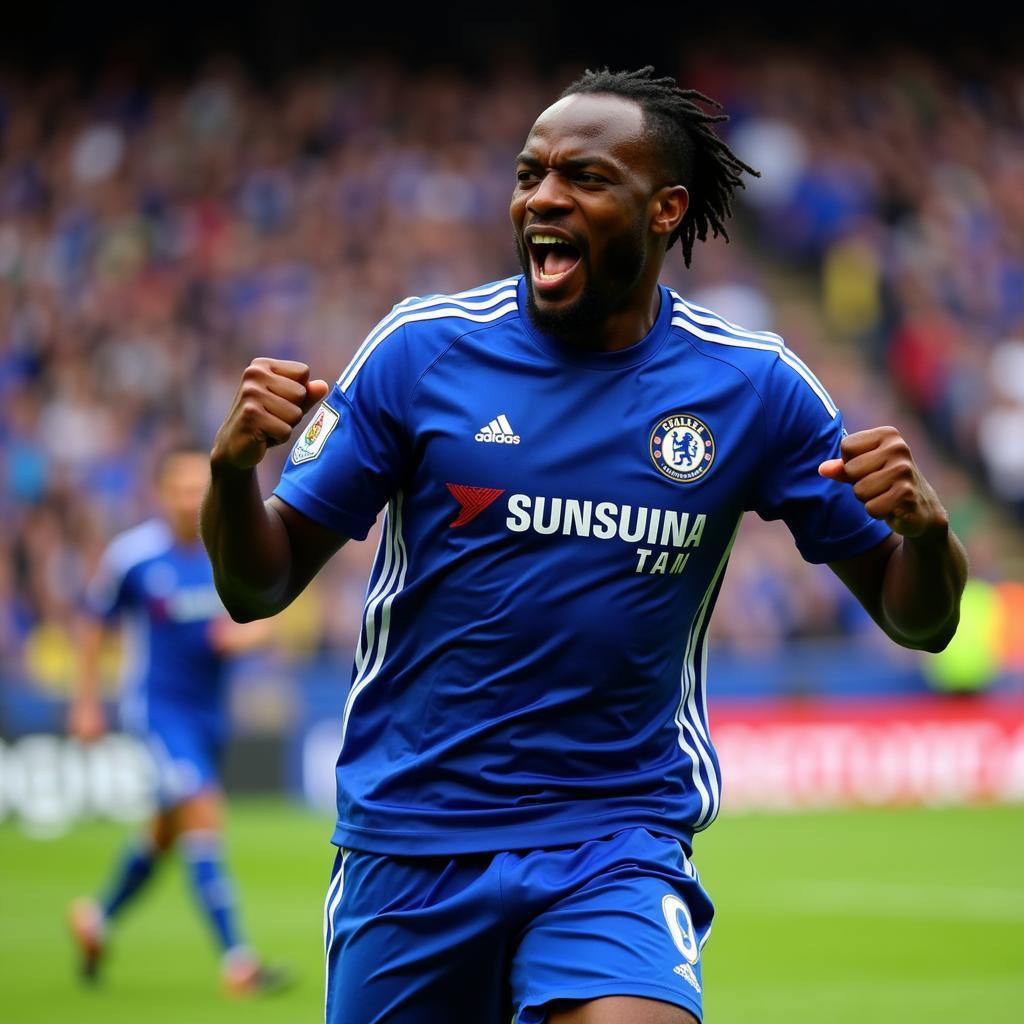 Isaac Drogba trong màu áo Chelsea