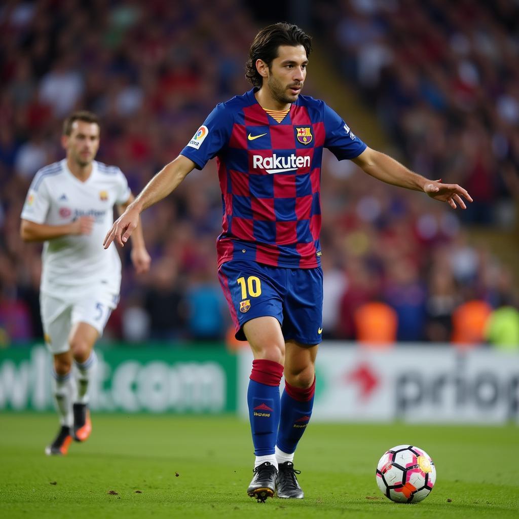 Iván Jaime Pajuelo executing a precise pass, demonstrating his exceptional vision and passing accuracy.