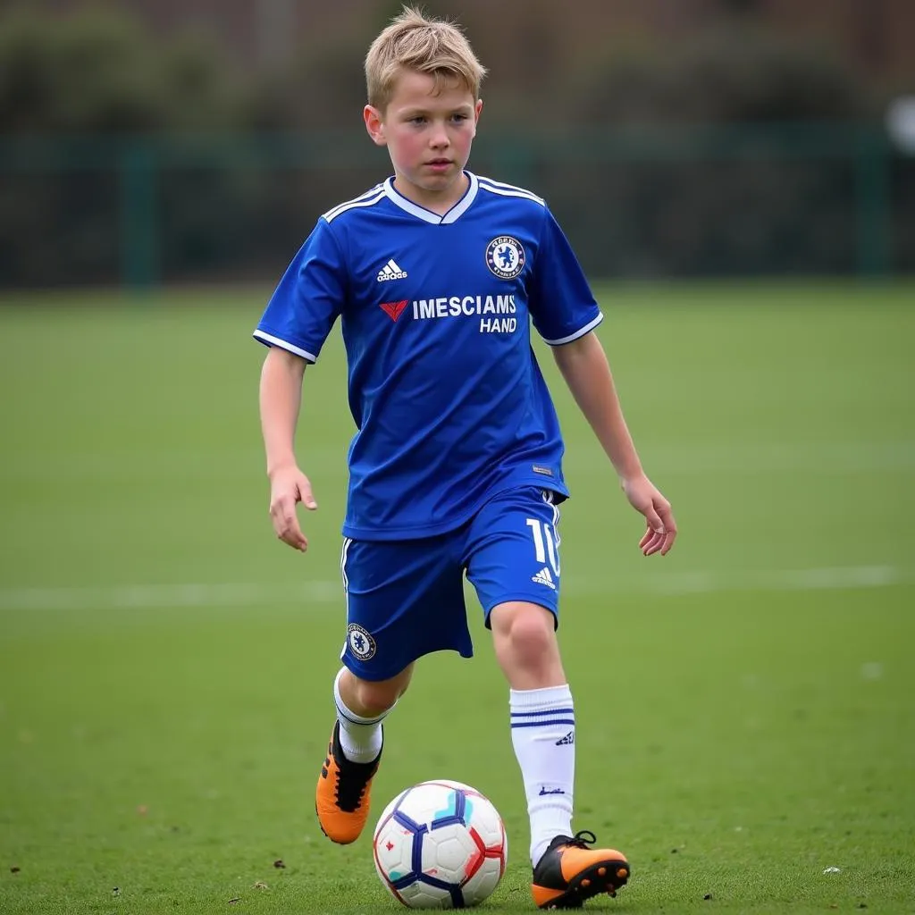 Jacob Maddox trong màu áo Chelsea