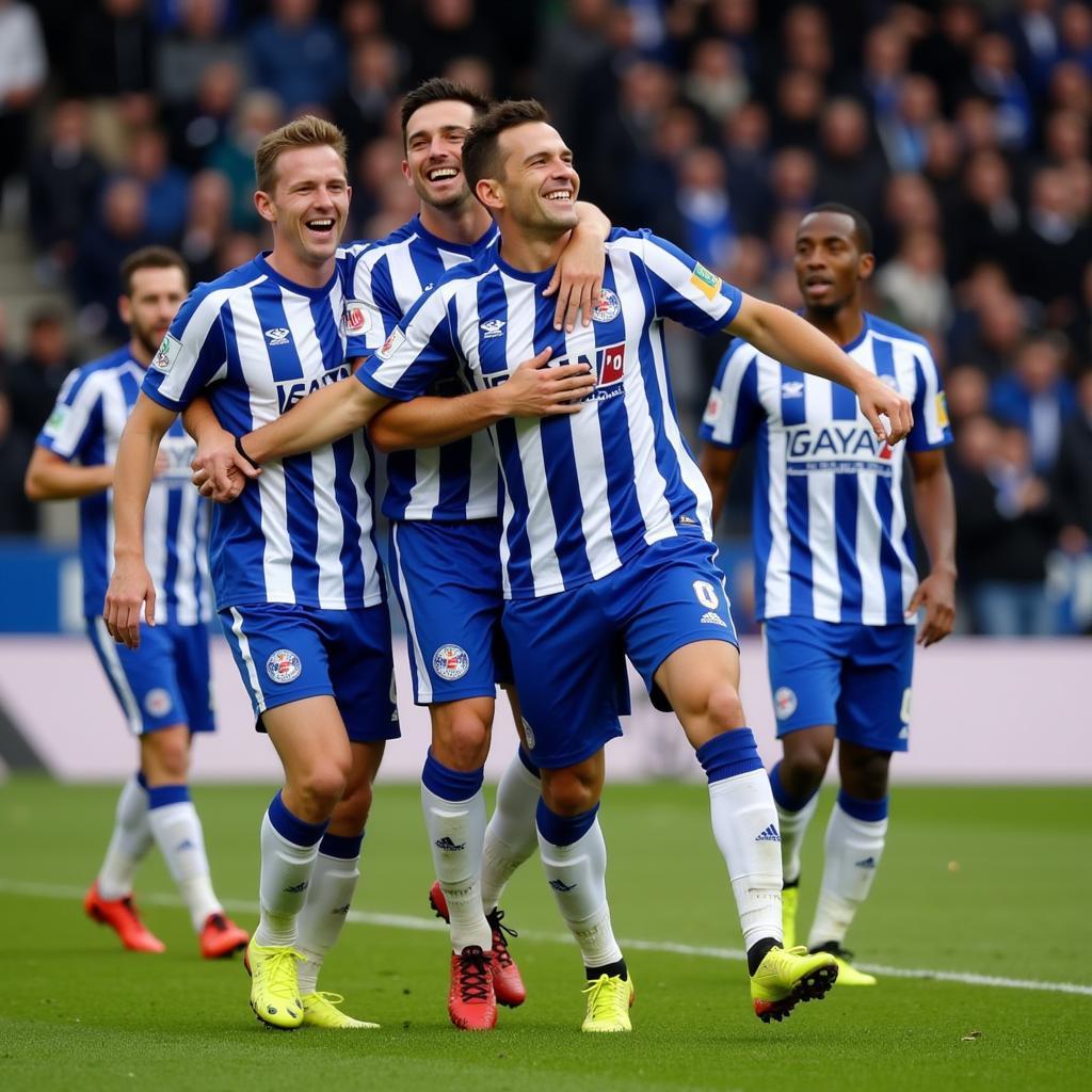 Jamie Murphy ăn mừng bàn thắng cho Brighton