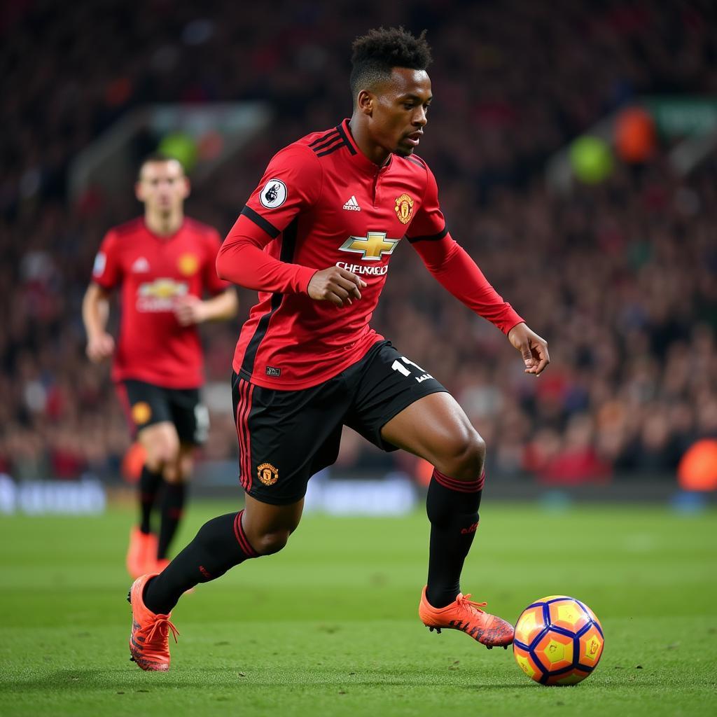 Johan Martial trong màu áo Manchester United