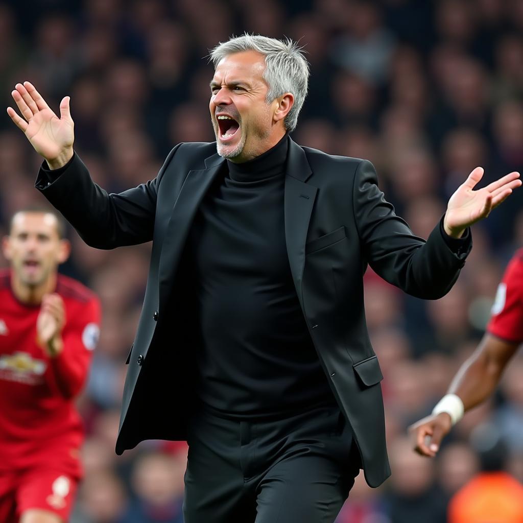 Jose Mourinho ăn mừng cuồng nhiệt