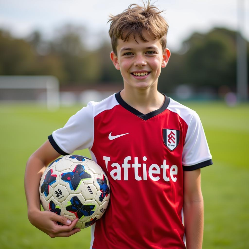 Josh Bowler trong màu áo đội trẻ Fulham