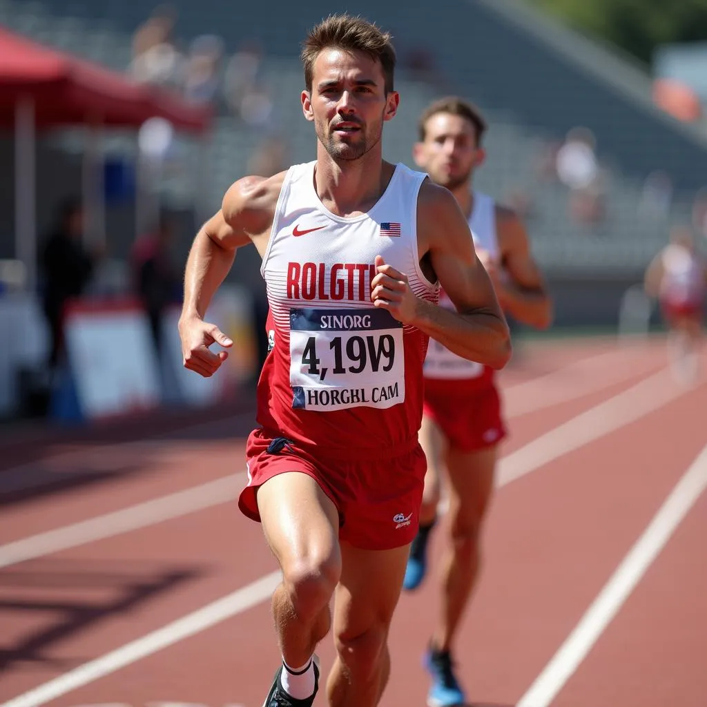 Josh Kerr competing in a race