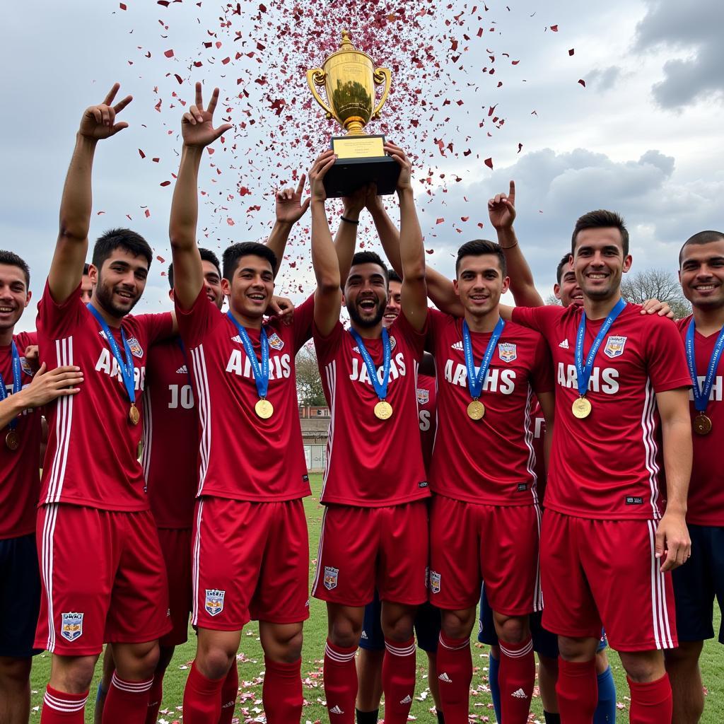 Juventud Antoniana Celebrating Victory in Torneo Regional Federal Amateur