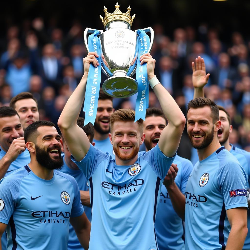 Kevin De Bruyne chinh phục danh hiệu cùng Man City