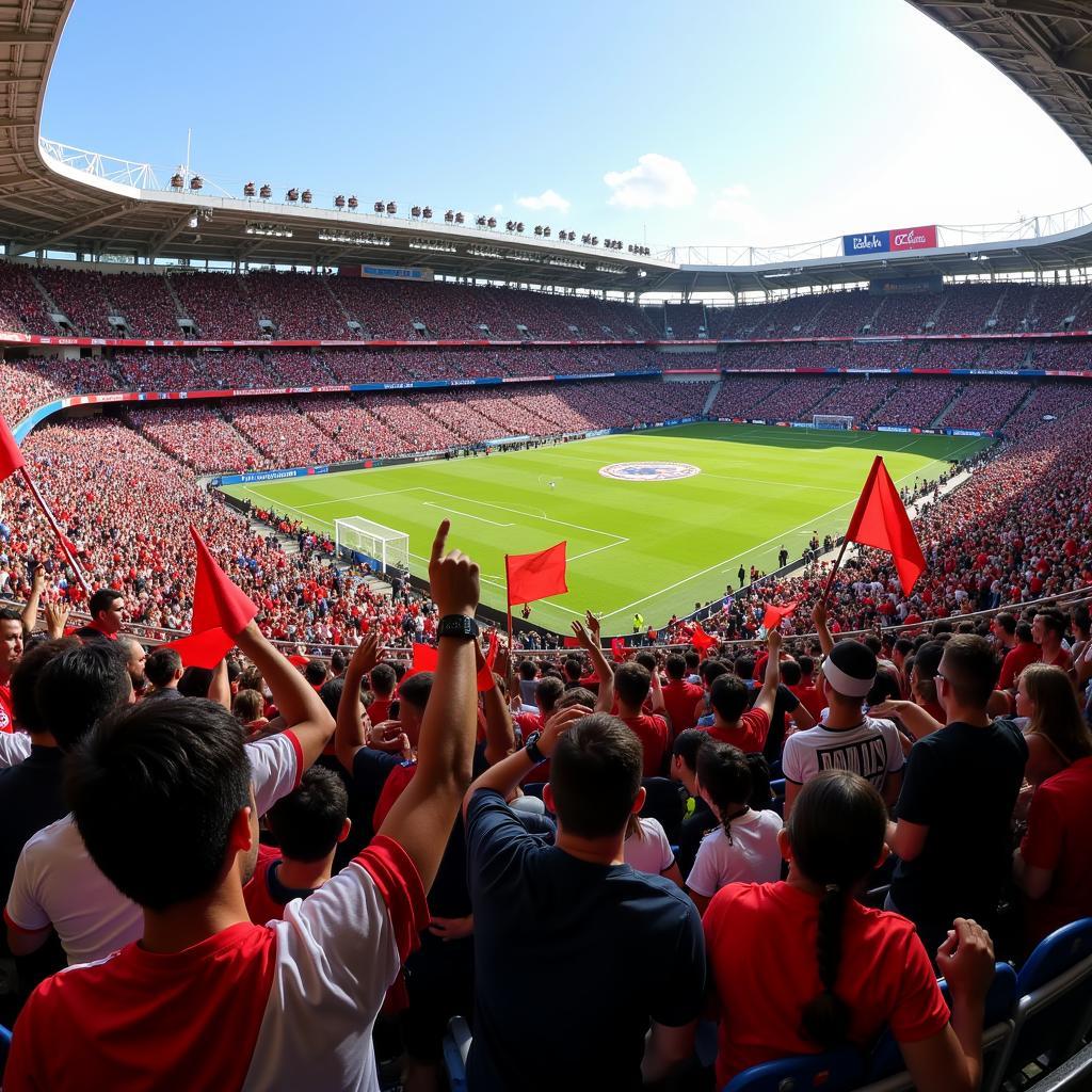 Khán giả cổ vũ tại Merlo Field