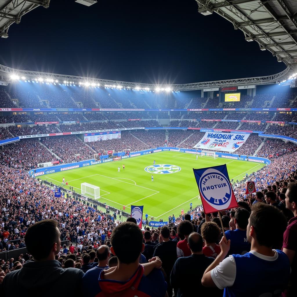 Hajduk Split fans in the stadium