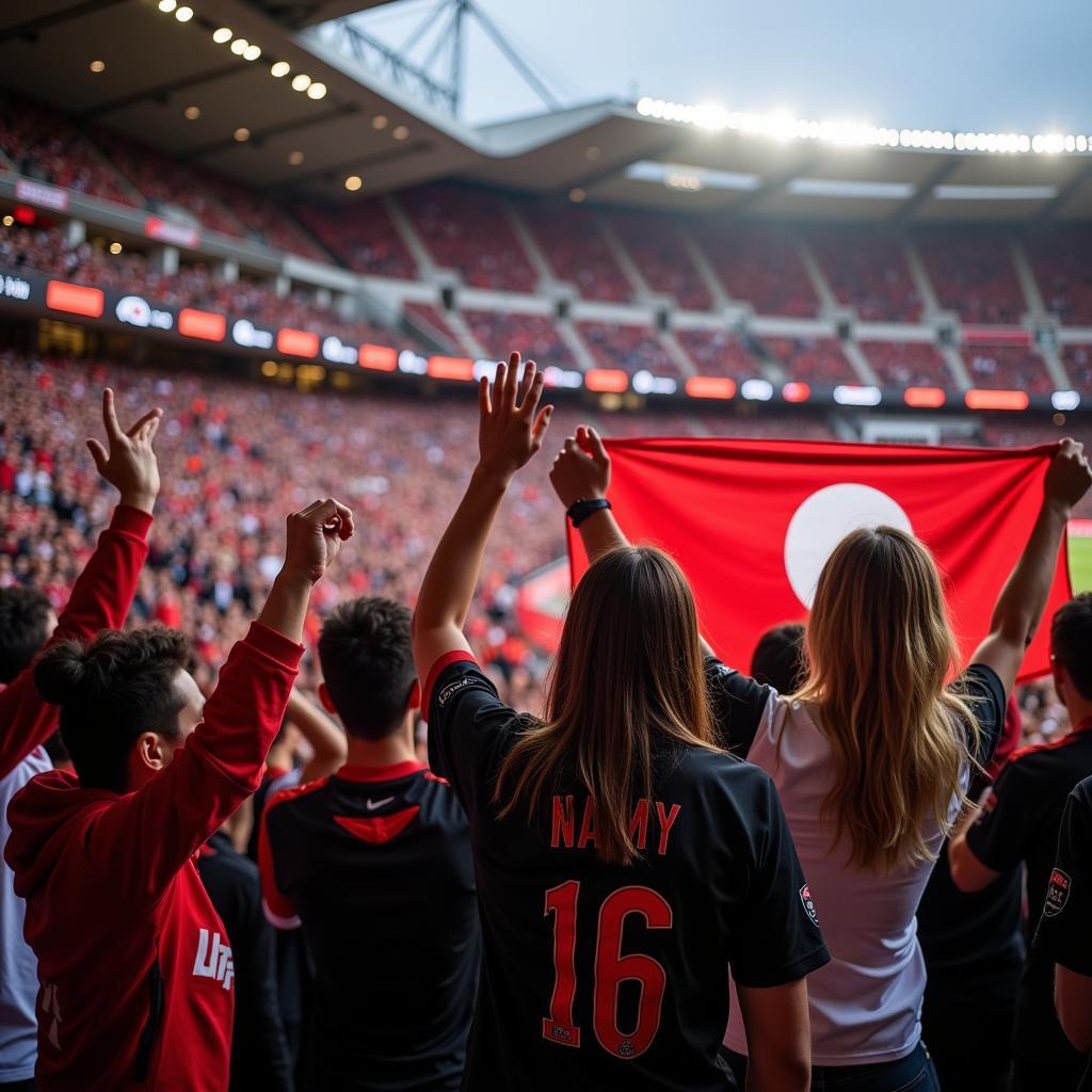 Cổ động viên cuồng nhiệt trên khán đài Vodafone Park