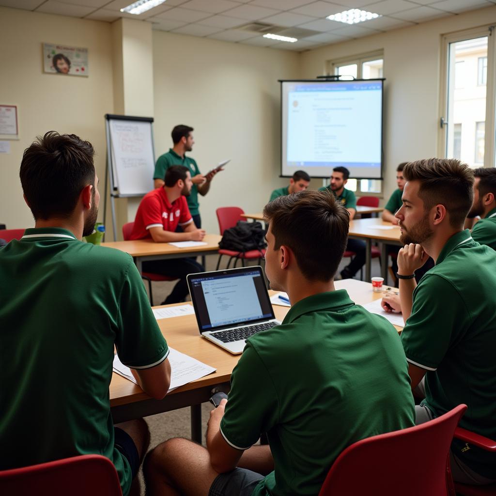 English language course for football players