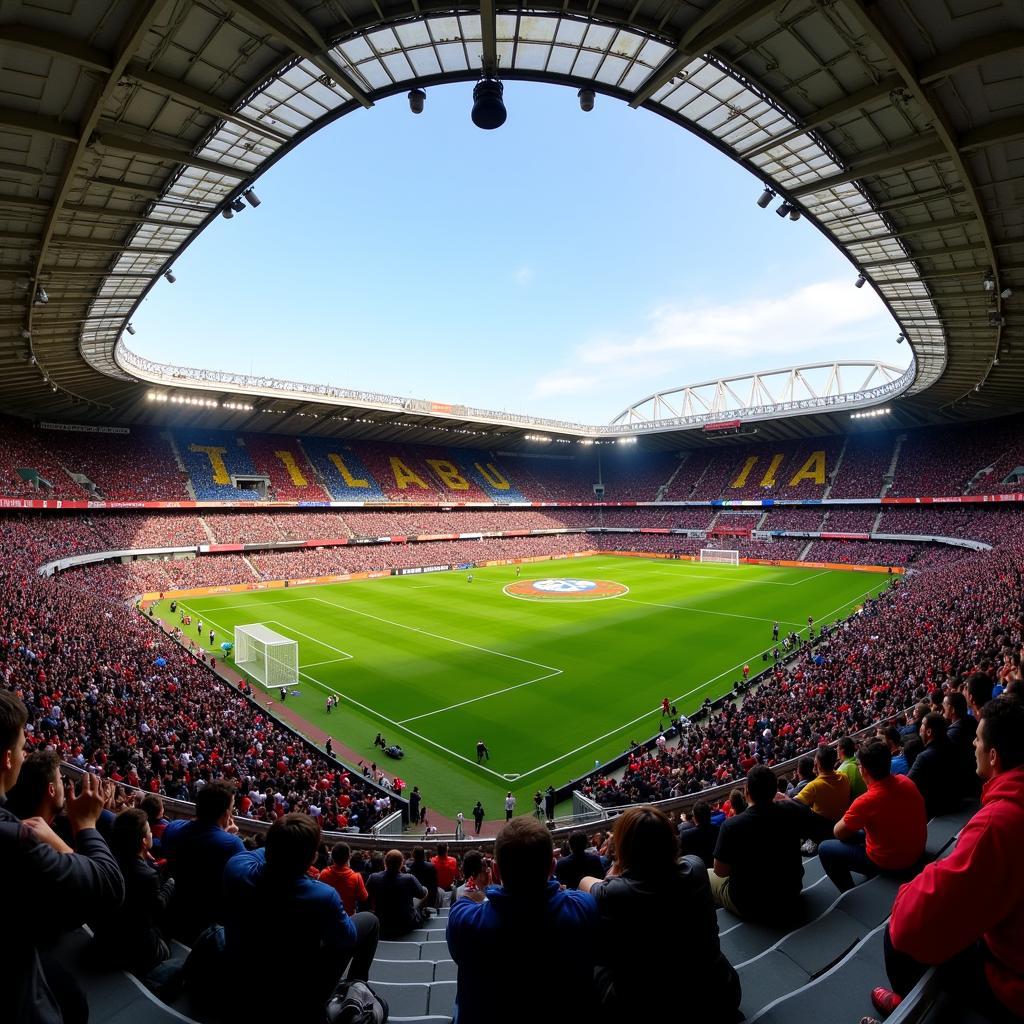 Inside the Estádio de São Miguel