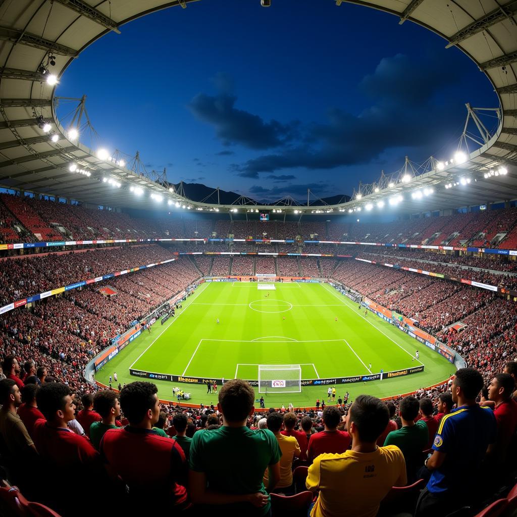 The electrifying atmosphere inside Cape Town Stadium during a football match