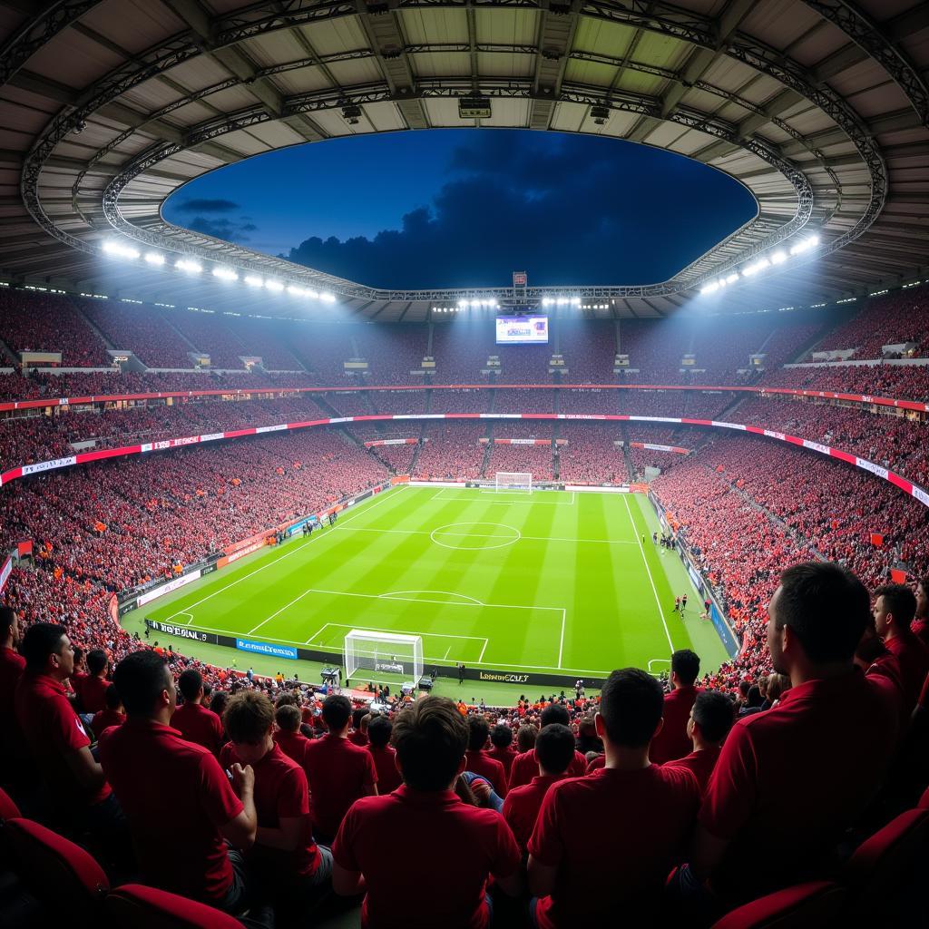 The electric atmosphere at Snapdragon Stadium during a soccer match