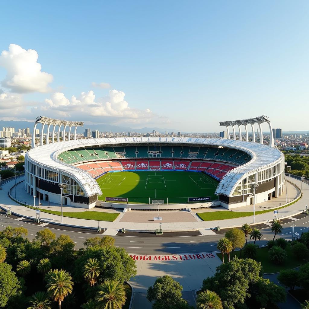 Khung cảnh bên ngoài Club Leon Stadium