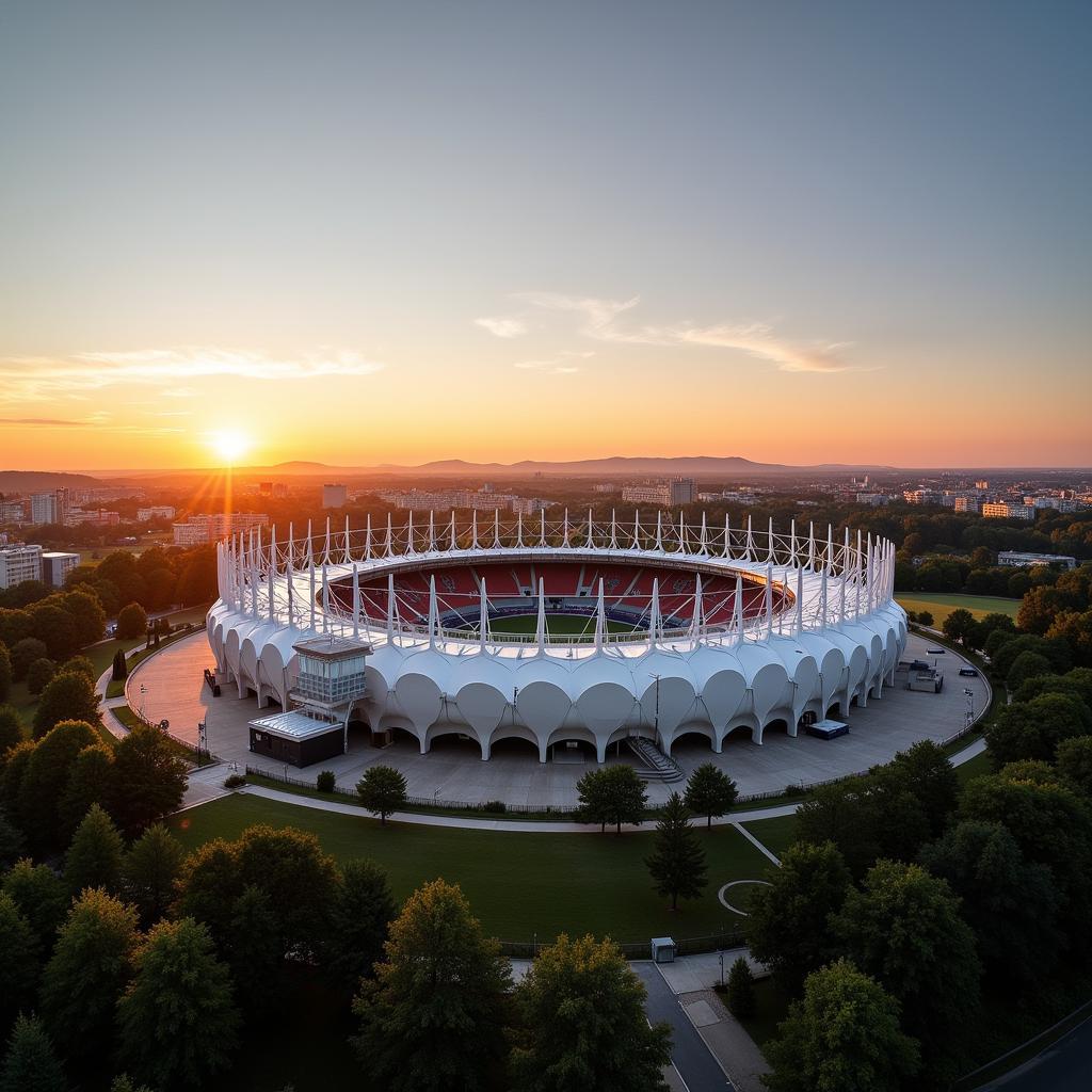 Khung cảnh bên ngoài Stade de la Mosson