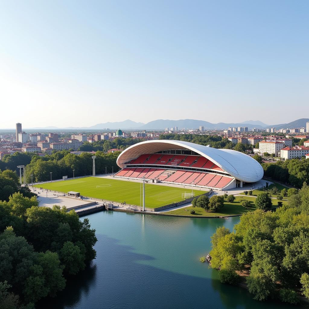 Khung cảnh Stadion pod Bijelim Brijegom