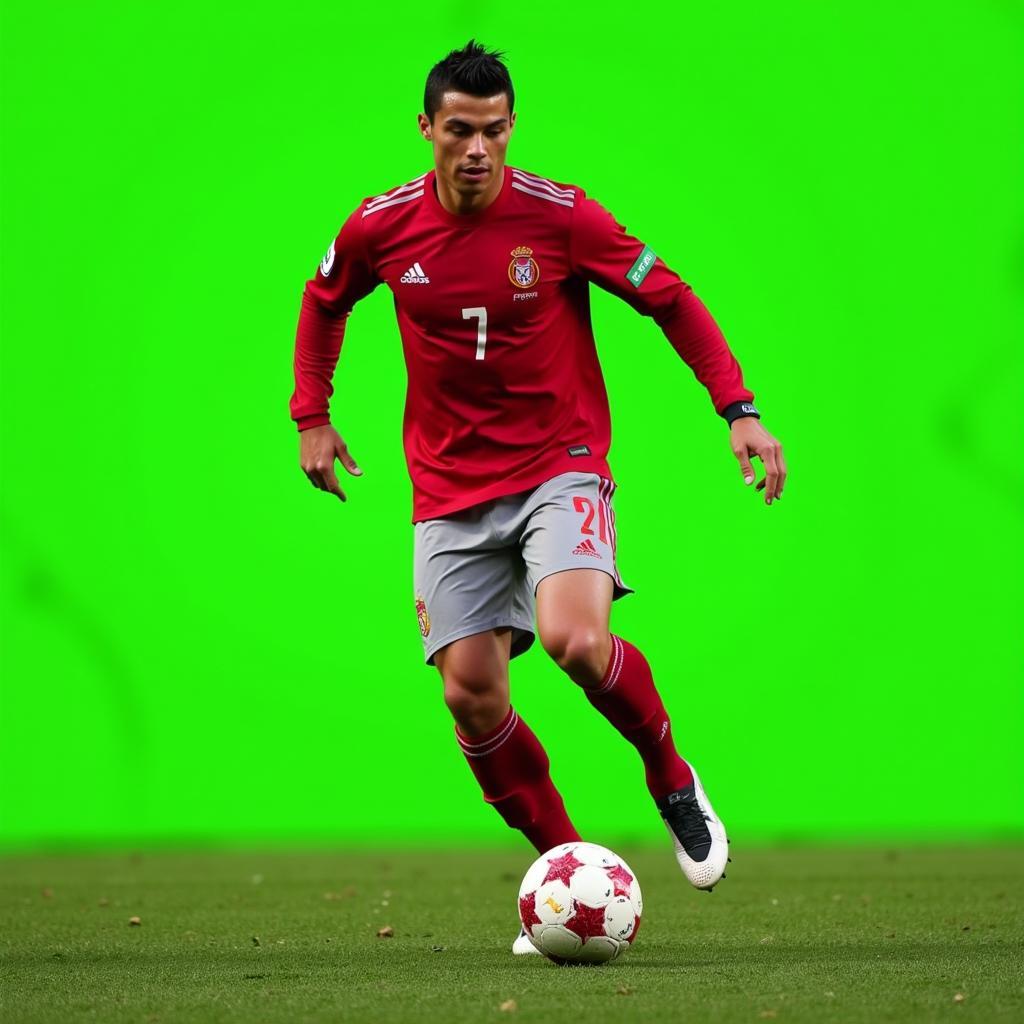 Cristiano Ronaldo kiểm soát bóng nhanh nhẹn