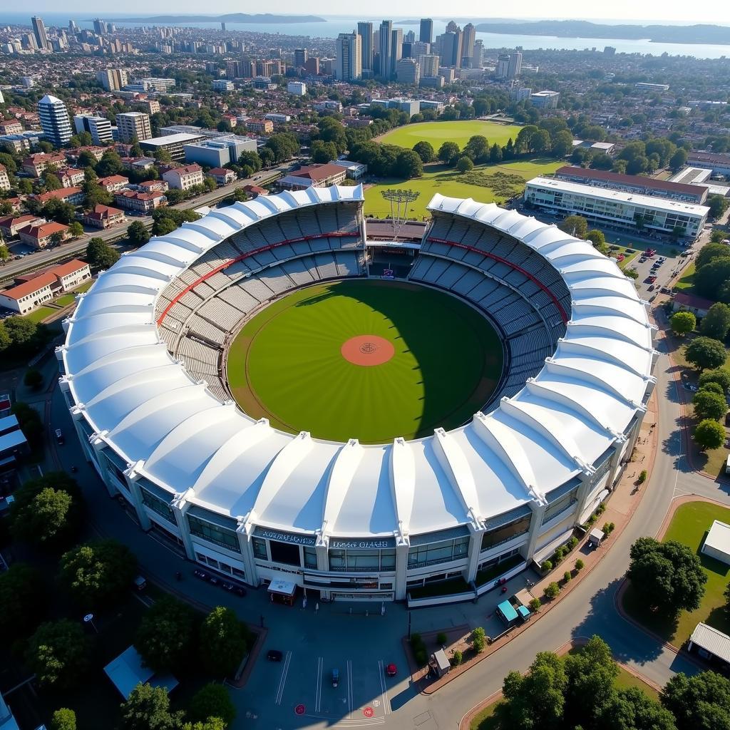 Toàn cảnh sân vận động Jubilee Stadium từ trên cao