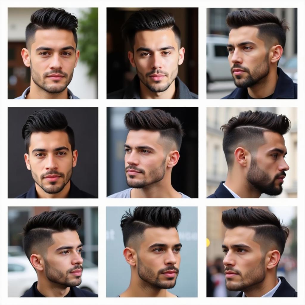 Variations of the Aguero hairstyle