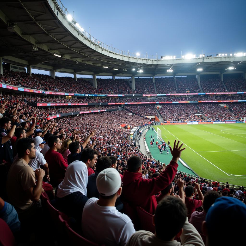 Hình ảnh cận cảnh khán đài sân King Fahd International Stadium