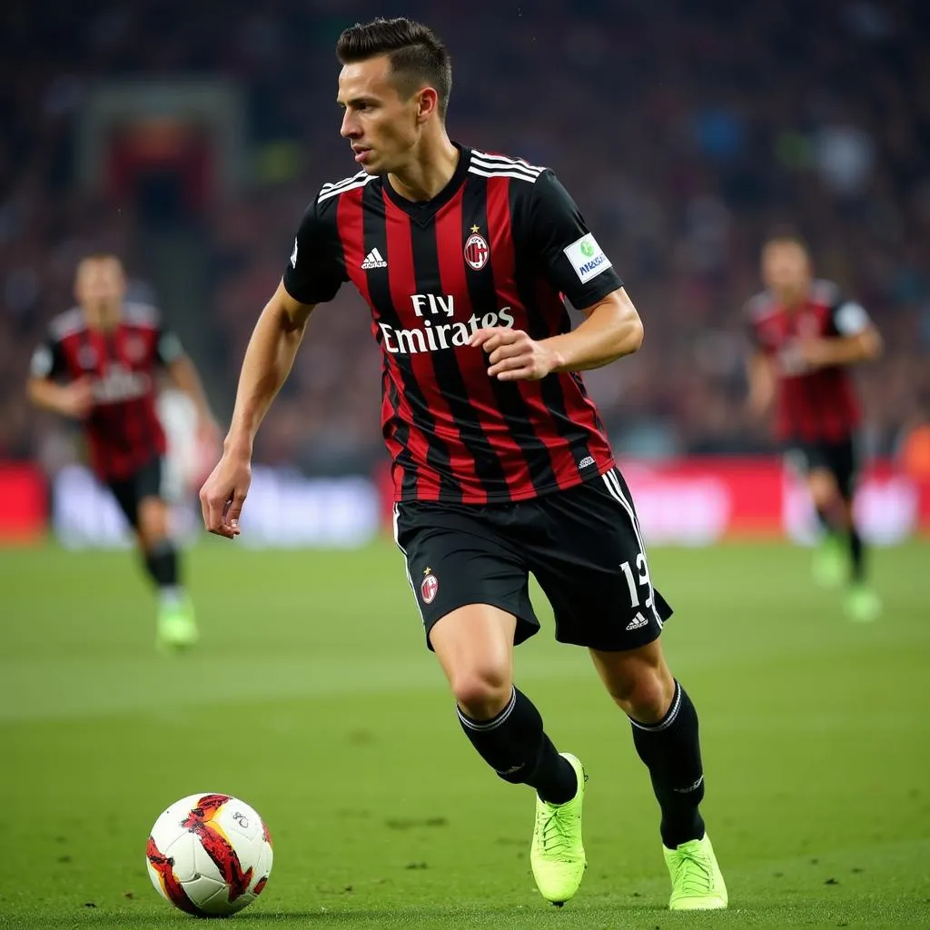 Rade Krunic during a Champions League match for AC Milan