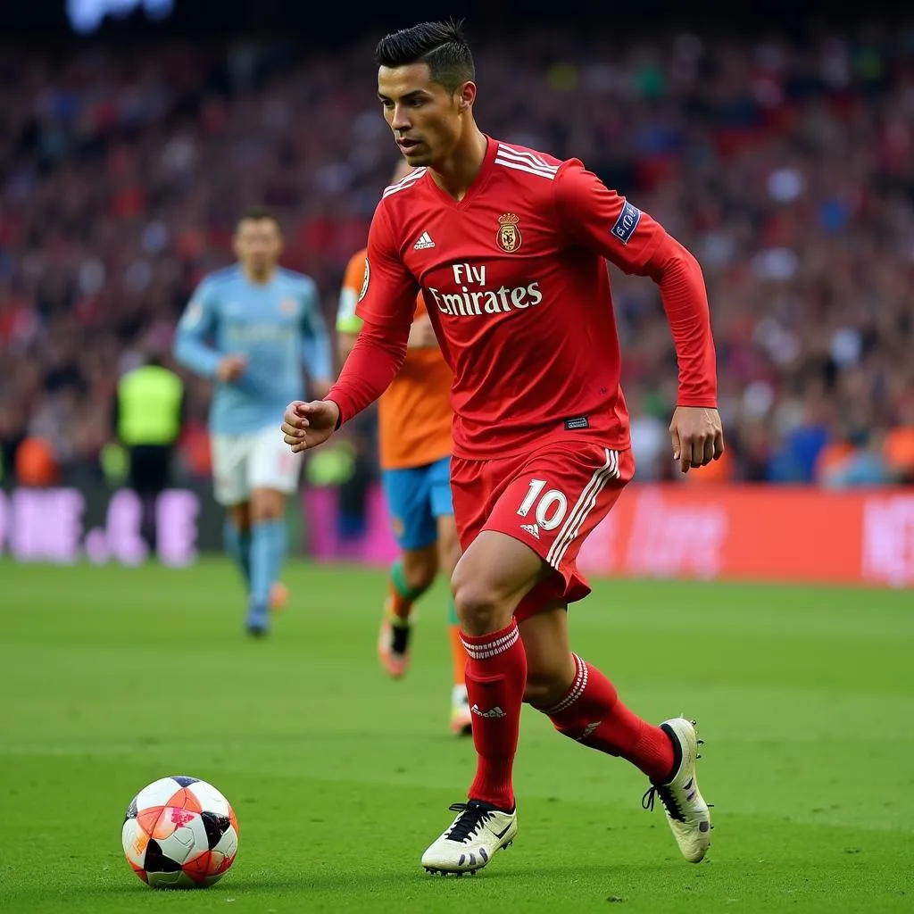 Cristiano Ronaldo tập luyện