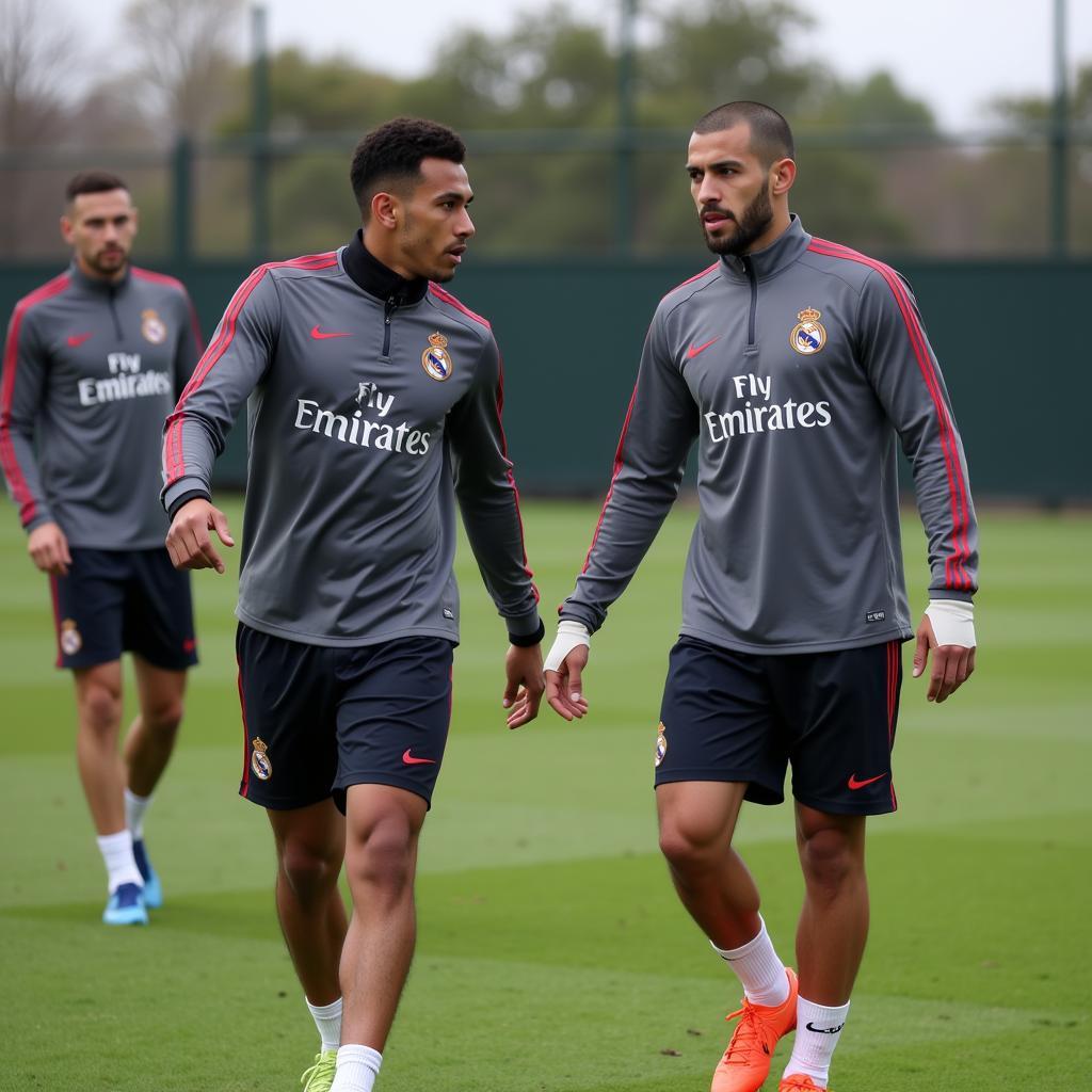 Lázaro Vinicius training with Real Madrid