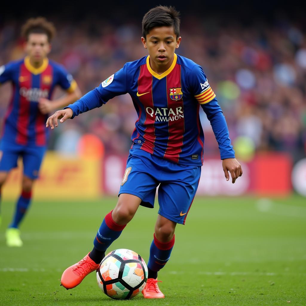 Leo Ortiz Playing for Barcelona