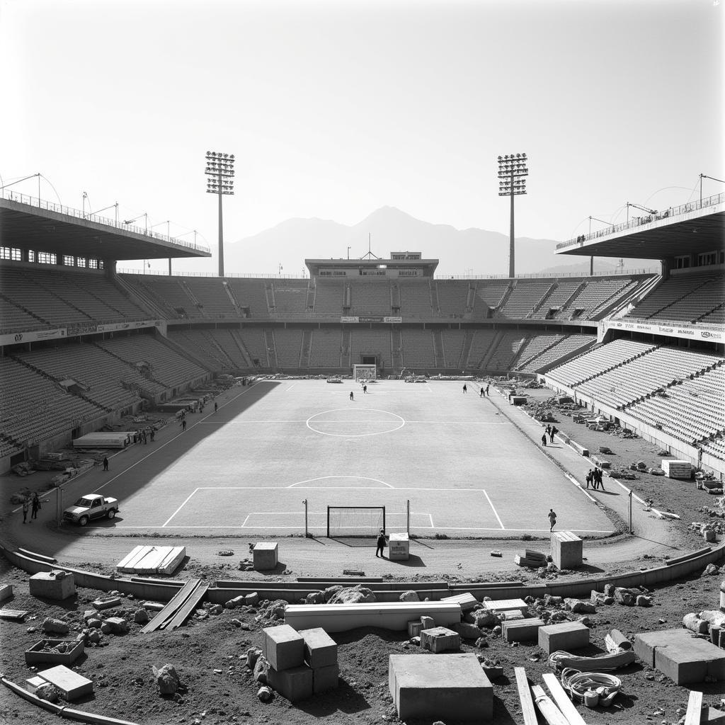 León Stadium - Giai đoạn đầu xây dựng