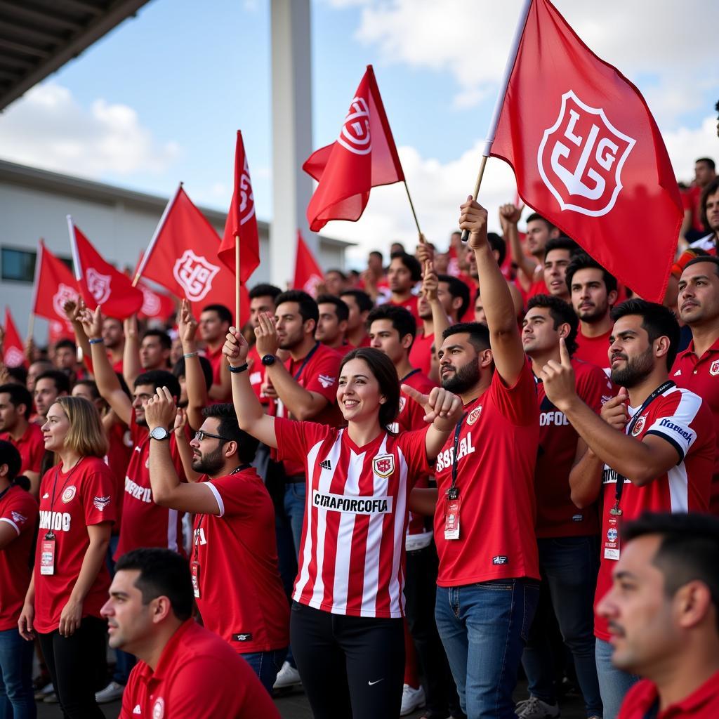 Logrones FC fans at Estadio Municipal Las Gaunas