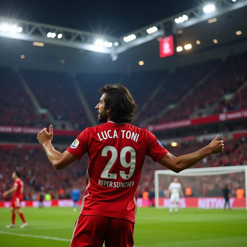 Luca Toni trong màu áo Bayern Munich