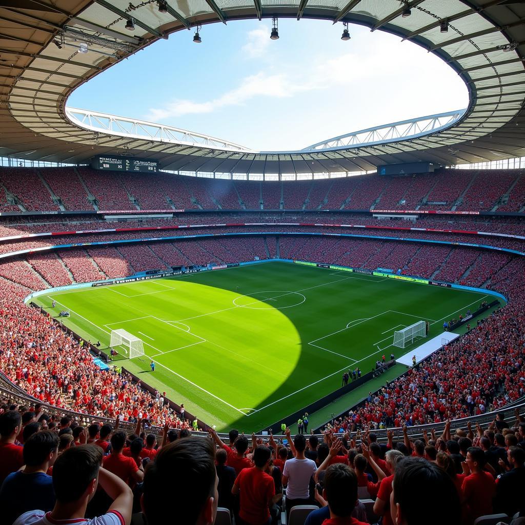 Lucas Masterpieces Moripe Stadium: An aerial view showcasing its grandeur and capacity