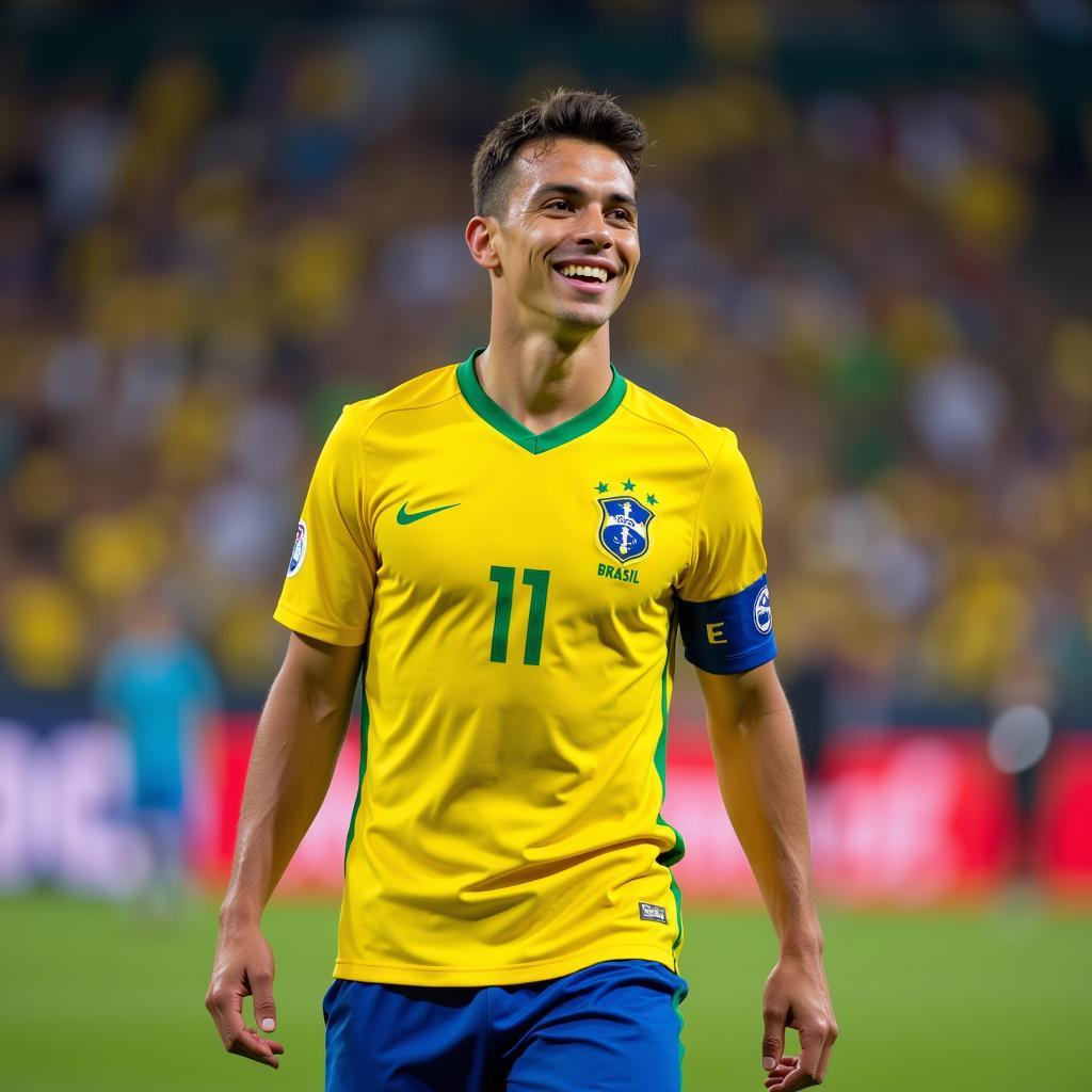 Lucas Piton trong màu áo tuyển Brazil