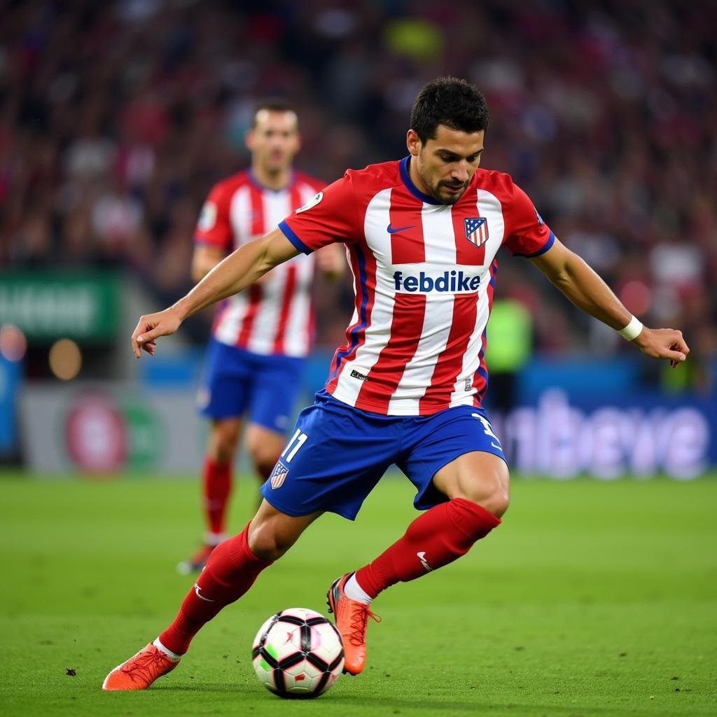 Luis Suarez thi đấu cho Atletico Madrid